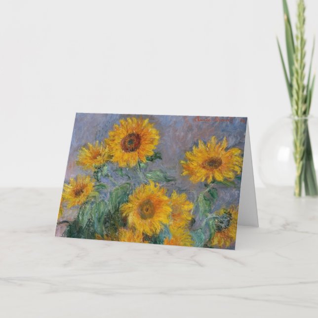 Sonnenblumenkarte, Monet Sonnenblumen Karte (Vorderseite)