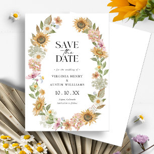 Sonnenblumenkarte Save the Date