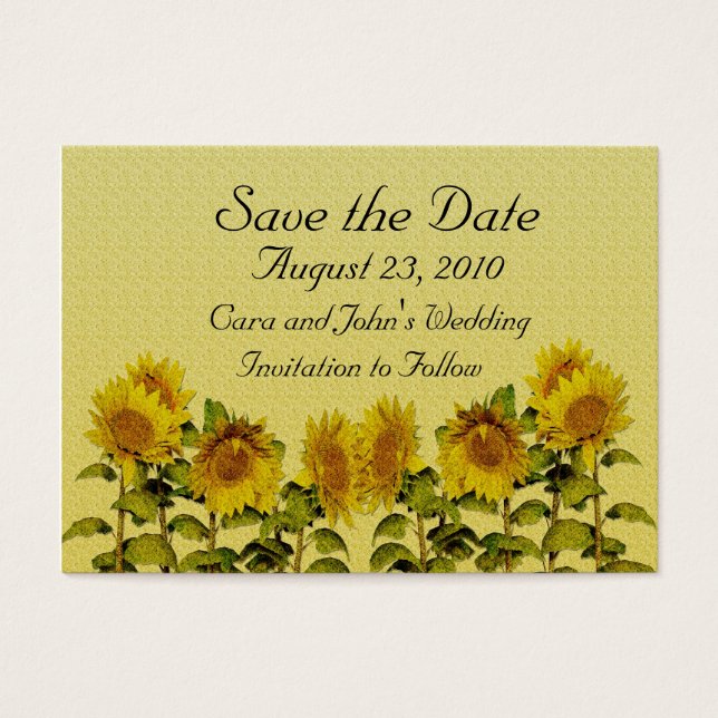 Sonnenblumenkarte Save the Date (Vorderseite)