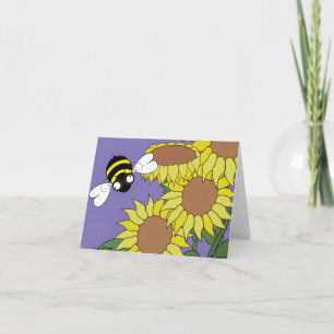 Sonnenblumenkarte (unbedruckte Innenseite) Dankeskarte