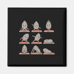 Sonnenblumenkern beim Yoga Vegan Kawaii Zen  Magnet