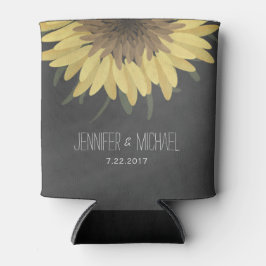 Sonnenblumenkhalkboard Rustikale Hochzeit Dosenkühler