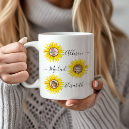 Sonnenblumenkinder | Enkelkinder-Foto Kaffeetasse