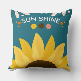 Sonnenblumenkissen – Helle Blumenverzierung  Kissen