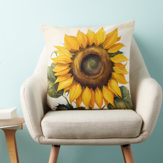 Sonnenblumenkissen - Inspiriertes Kissen großer Na (🌻 Nature's Embrace: Extra Large Sunflower Pillow! 🌿)