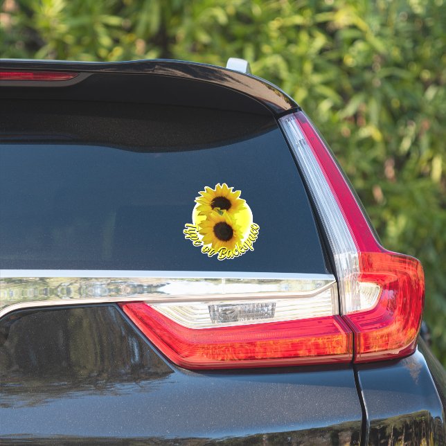 Sonnenblumenkleber Personalisiert Sonnenblumendeko Aufkleber (Auto Seite)