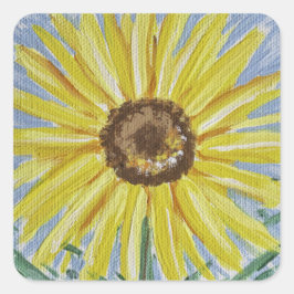 Sonnenblumenkleber Quadratischer Aufkleber