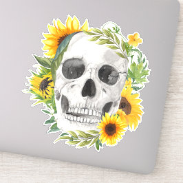 Sonnenblumenkopf Gothic Aufkleber