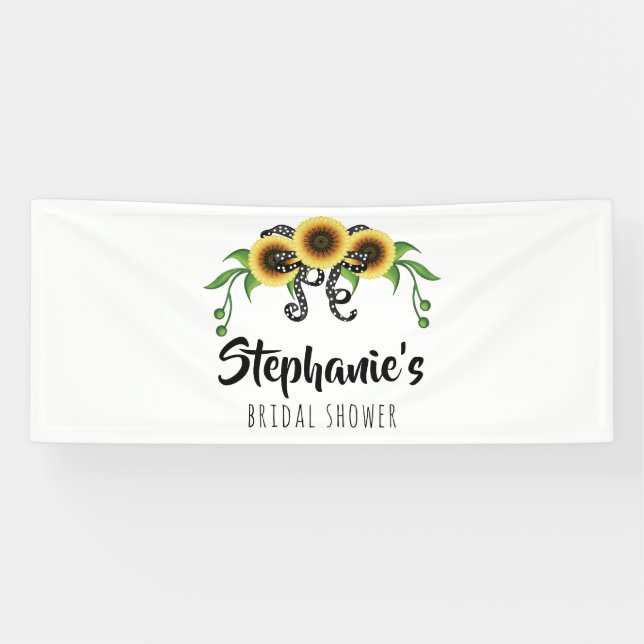 Sonnenblumenkranz-Brautparty Banner (Horizontal)