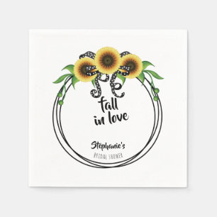 Sonnenblumenkranz-Brautparty Serviette