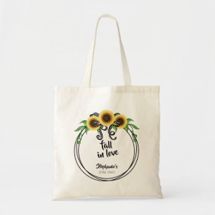 Sonnenblumenkranz-Brautparty Tragetasche