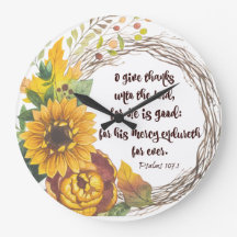 Sonnenblumenkranz mit Danksager Bibel Verse