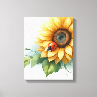 Sonnenblumenkunst - Eingewickelte Leinwand
