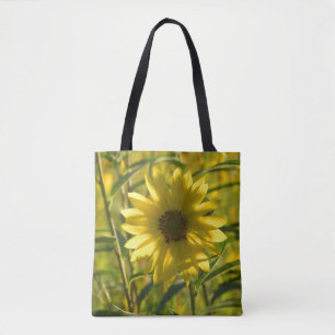Sonnenblumenleuchte, bedruckte Tote-Tasche