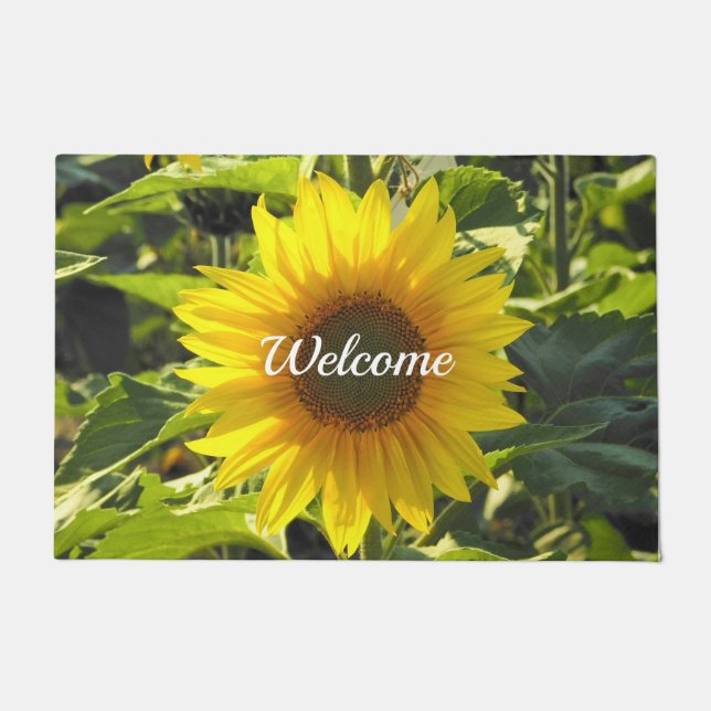 Sonnenblumenleuchte Begrüßungsmatte Fußmatte (Vorderseite)