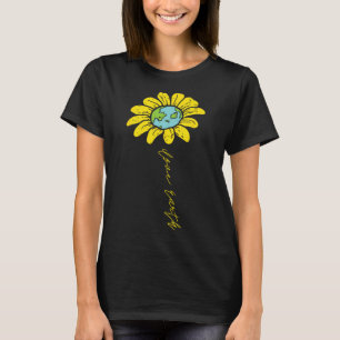 Sonnenblumenliebe Erdtags Retro-Natur Umweltschütz T-Shirt
