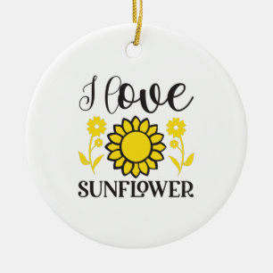 Sonnenblumenliebhaber Ich liebe Sonnenblumen Keramik Ornament