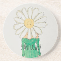 Sonnenblumenmädchen Grüner Kleid
