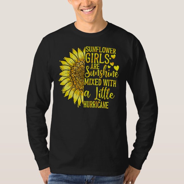 Sonnenblumenmädchen werden mit einem kleinen H T-Shirt (Vorderseite)
