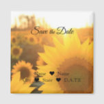 Sonnenblumenmagnet Magnet<br><div class="desc">Sonnenblume Save the Date anpassbar</div>