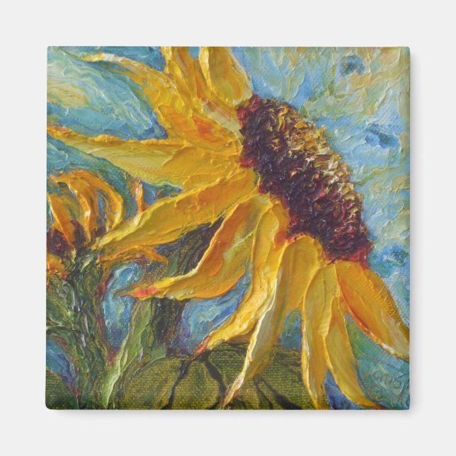 Sonnenblumenmagnet Magnet (Vorne)