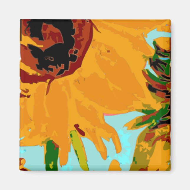 Sonnenblumenmagnet Magnet (Vorne)