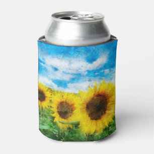Sonnenblumenmalerei Dosenkühler