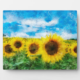 Sonnenblumenmalerei Fotoplatte