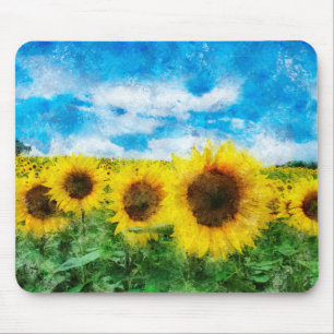 Sonnenblumenmalerei Mousepad
