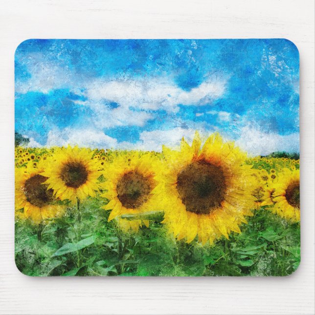 Sonnenblumenmalerei Mousepad (Vorne)