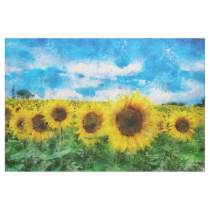 Sonnenblumenmalerei Stoff