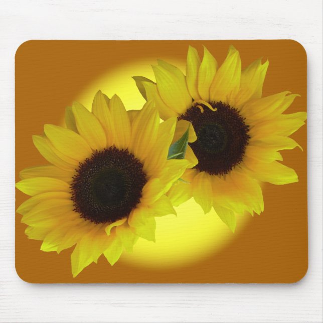 Sonnenblumenmaus Pad Schöne Gelbe Blume Geschenke Mousepad (Vorne)