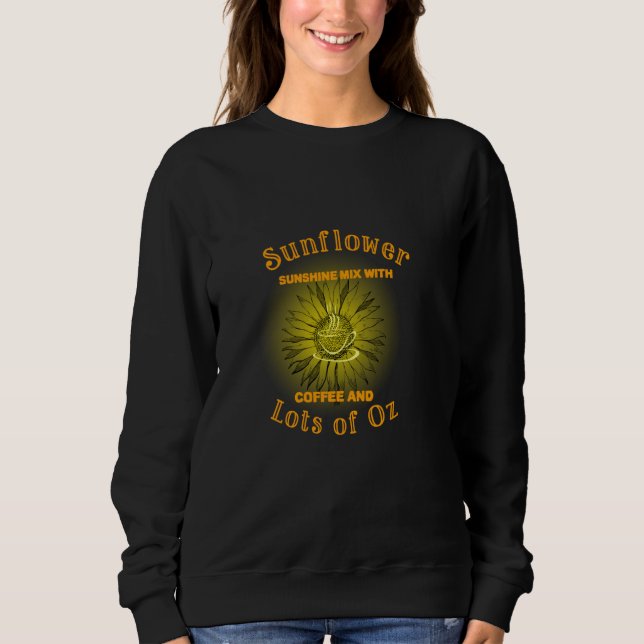 Sonnenblumenmischung mit Kaffee und viel Oz Sweatshirt (Vorderseite)