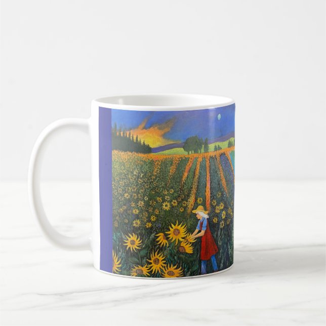 Sonnenblumenmond Kaffeetasse (Links)