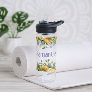Sonnenblumenmonogramm Trinkflasche