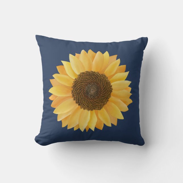 Sonnenblumenmotiv Kissen (Vorderseite)