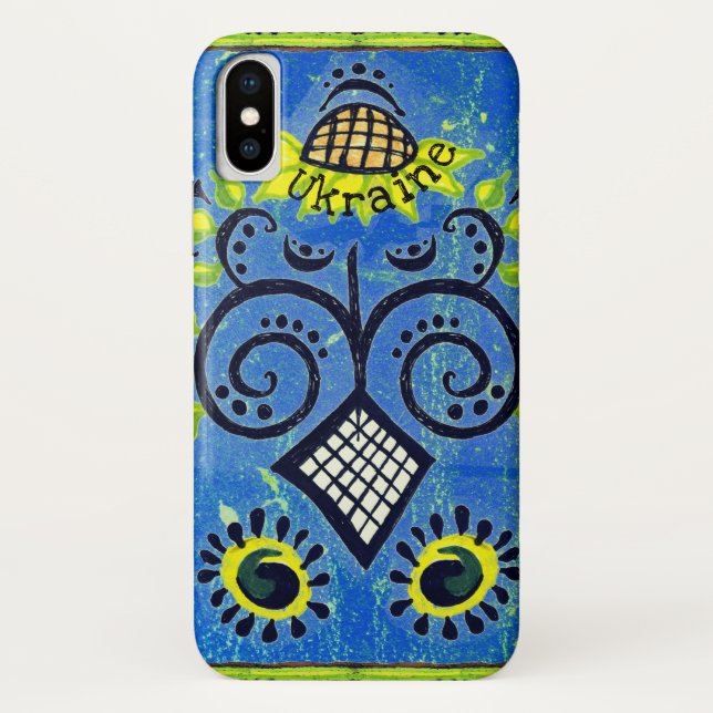 Sonnenblumenmuster auf türkisfarbenem Blau Case-Mate iPhone Hülle (Rückseite)