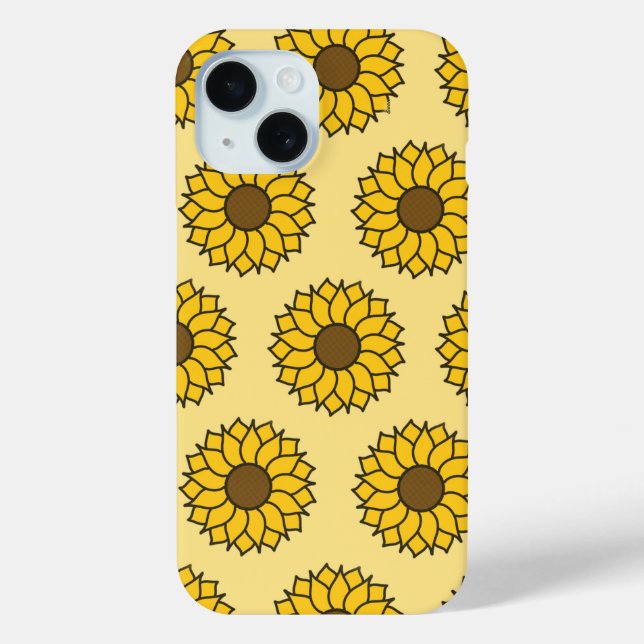 Sonnenblumenmuster Case-Mate iPhone Hülle (Rückseite)