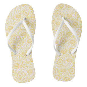 Sonnenblumenmuster Flip Flops