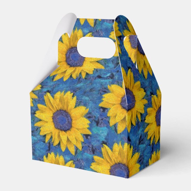 Sonnenblumenmuster Geschenkschachtel (Vorderseite)
