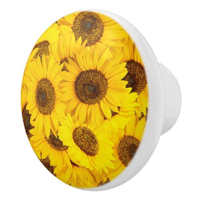 Sonnenblumenmuster Keramikknauf (Rechts)