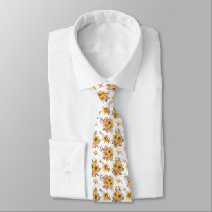 Sonnenblumenmuster Krawatte