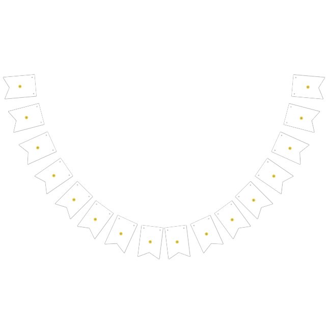 Sonnenblumenmuster | Lebhaftes Sommerblumendesign Wimpelkette (Alle)