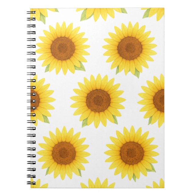Sonnenblumenmuster Notizblock (Vorderseite)