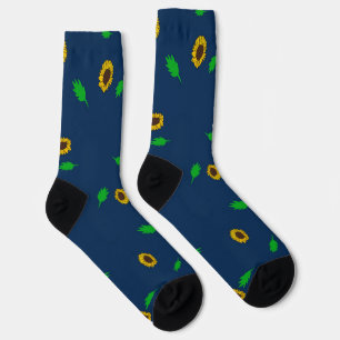 Sonnenblumenmuster Socken