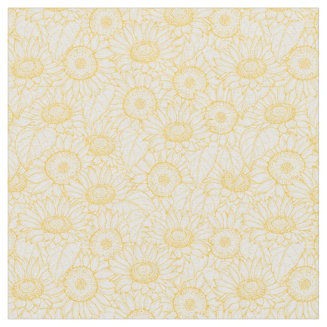 Sonnenblumenmuster Stoff (Nahaufnahme)