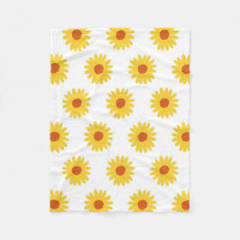 Sonnenblumenmuster tropischer botanischer Frühling Fleecedecke