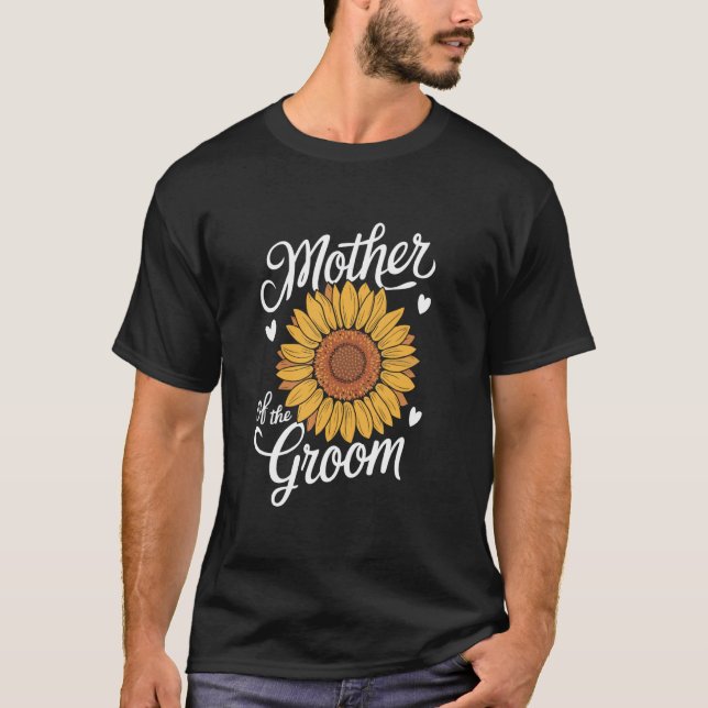 Sonnenblumenmutter der Groom Polterabend Mama T-Shirt (Vorderseite)
