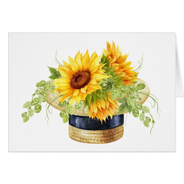 Sonnenblumennotecard (Vorderseite (Horizontal))