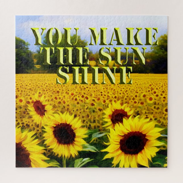 Sonnenblumenölfarbe, Sonnenschein-Puzzle Puzzle (Vertikal)